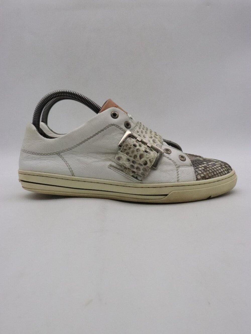 Franco Cuadra Women's Size Mex 25 US 8 Python Snakeskin Laceless Sneakers